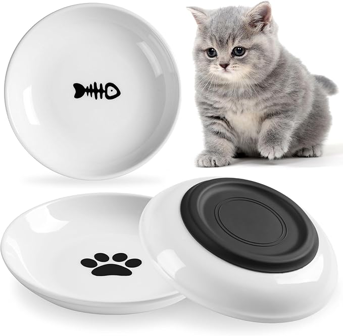 Cat Food Bowl,Healthy Ceramic Cat Bowls for Indoor Cats