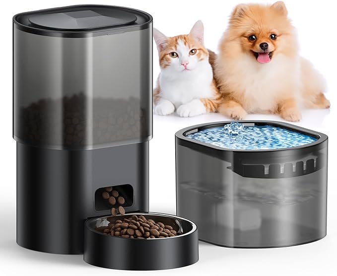 Automatic Cat Feeder and Water Fountain 5G WiFi Cat Food