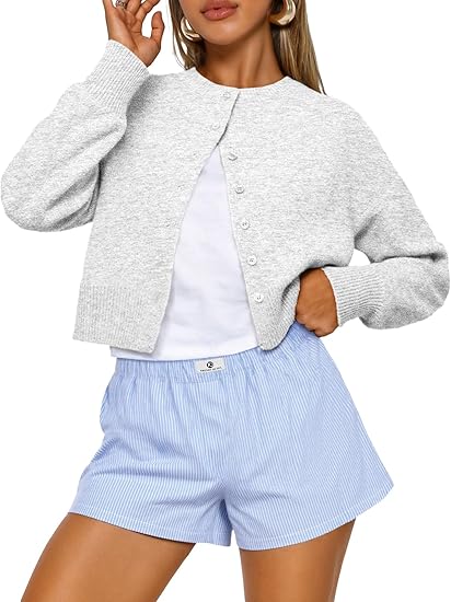 Trendy Queen Cropped Cardigan Sweaters for Women