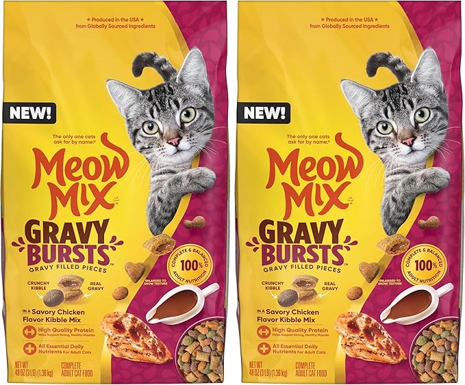 Meow Mix Gravy Bursts Dry Cat Food